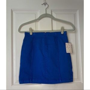 NWT Free People Mini Skirt in Lapis Blue Size 4